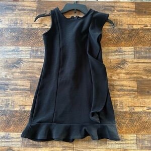 Children’s Place Black Dress Girls Size 10 Sleeveless Ruffle Party Dress